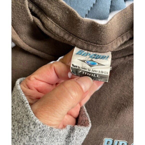 Vintage Y2K Rip Curl Surf Rare Big Logo Beach‎ Skateboarding T-Shirt Brown Small - Picture 6 of 11